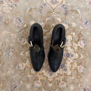 MICHAEL Michael Kors Black Loafers with Gold Accent